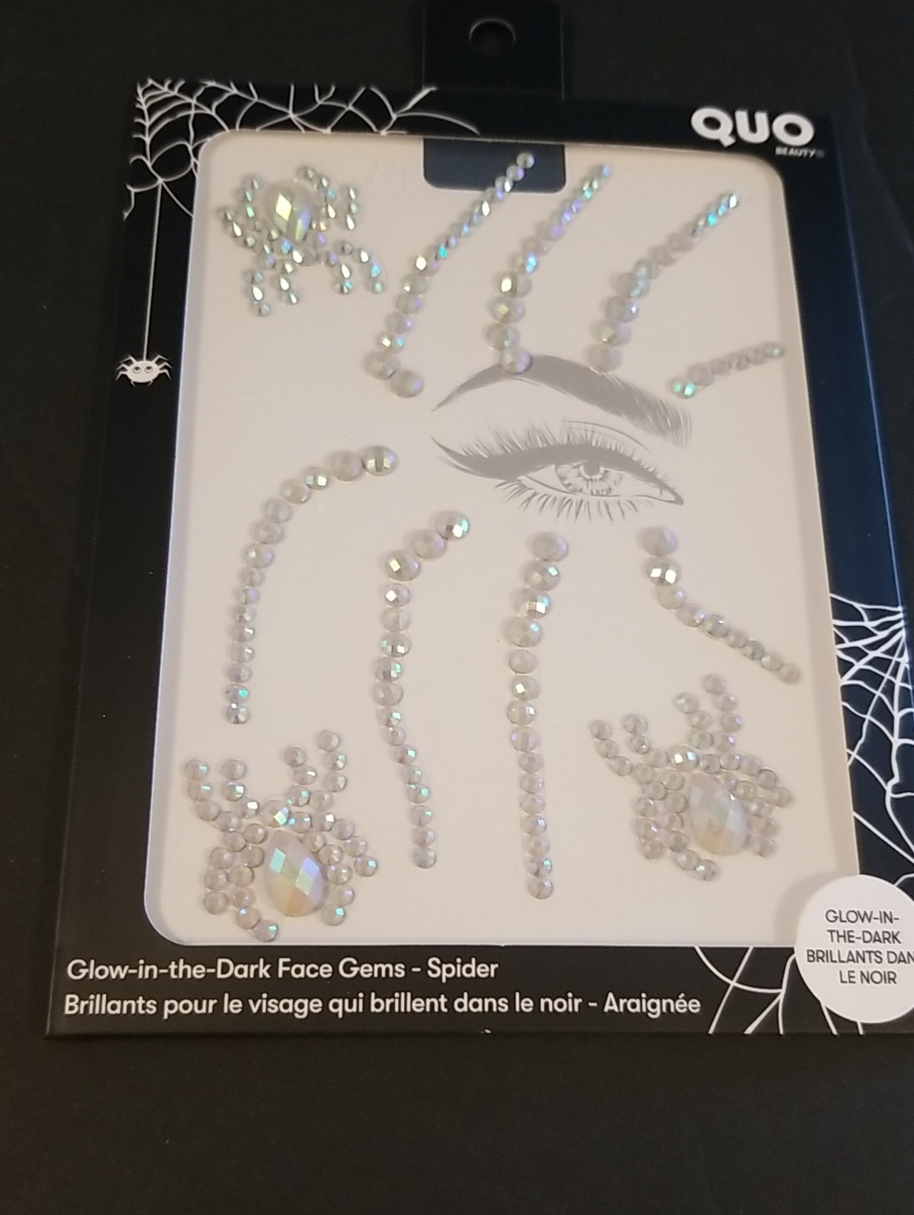 Quo Beauty Halloween Glow-in-the-Dark Spider Face Gems